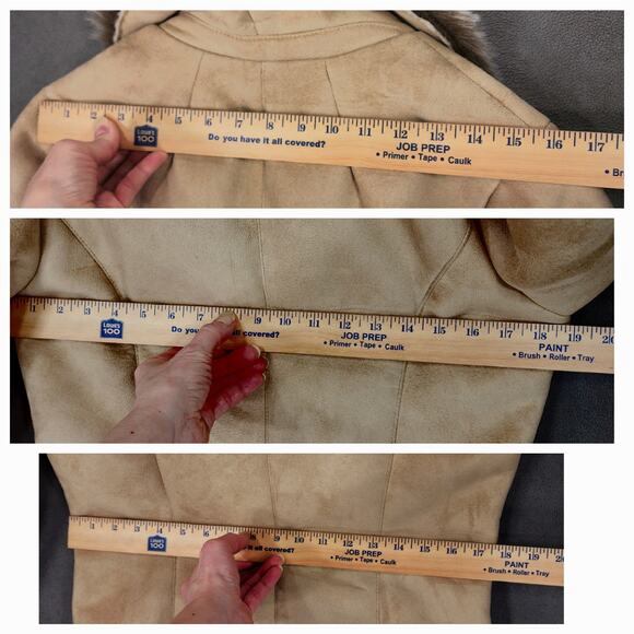 Inc International Concepts PM Faux Fur Jacket Womens Camel Lavish WC Embroidered - Picture 5 of 14